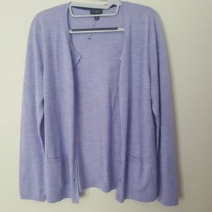 Pima Cotton Cardigan | Liliac | size M | NEW